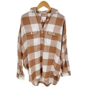 🆕️American Eagle Outfitters Oversized Check Flannel Pullover Tunic